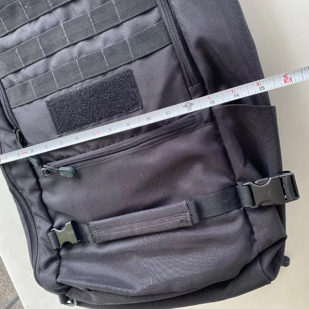 Tactical Black Convertible Backpack Duffel Bag With Multiple Compartments